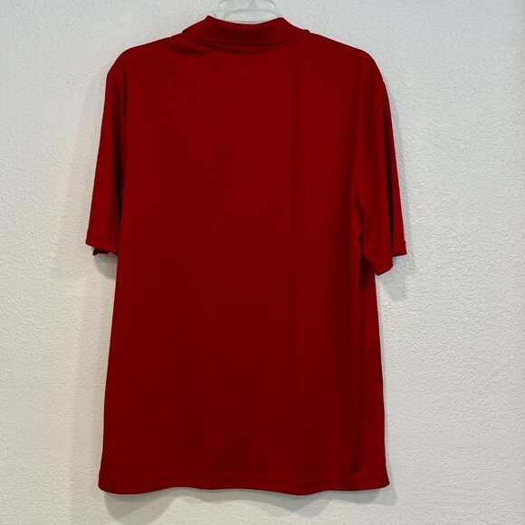 SF 49ers NFL Polo Shirt Fabletics Short Sleeves Football Red Stretch Mens Large - Picture 2 of 7